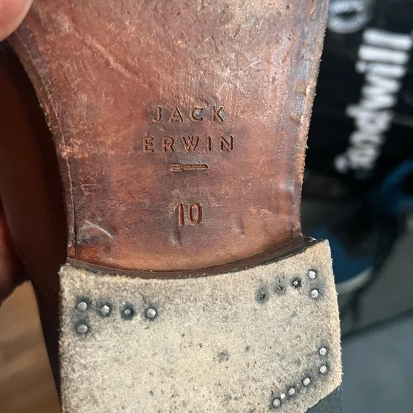 Jack Erwin brown Oxford derby shoes size 10 - Picture 7 of 9